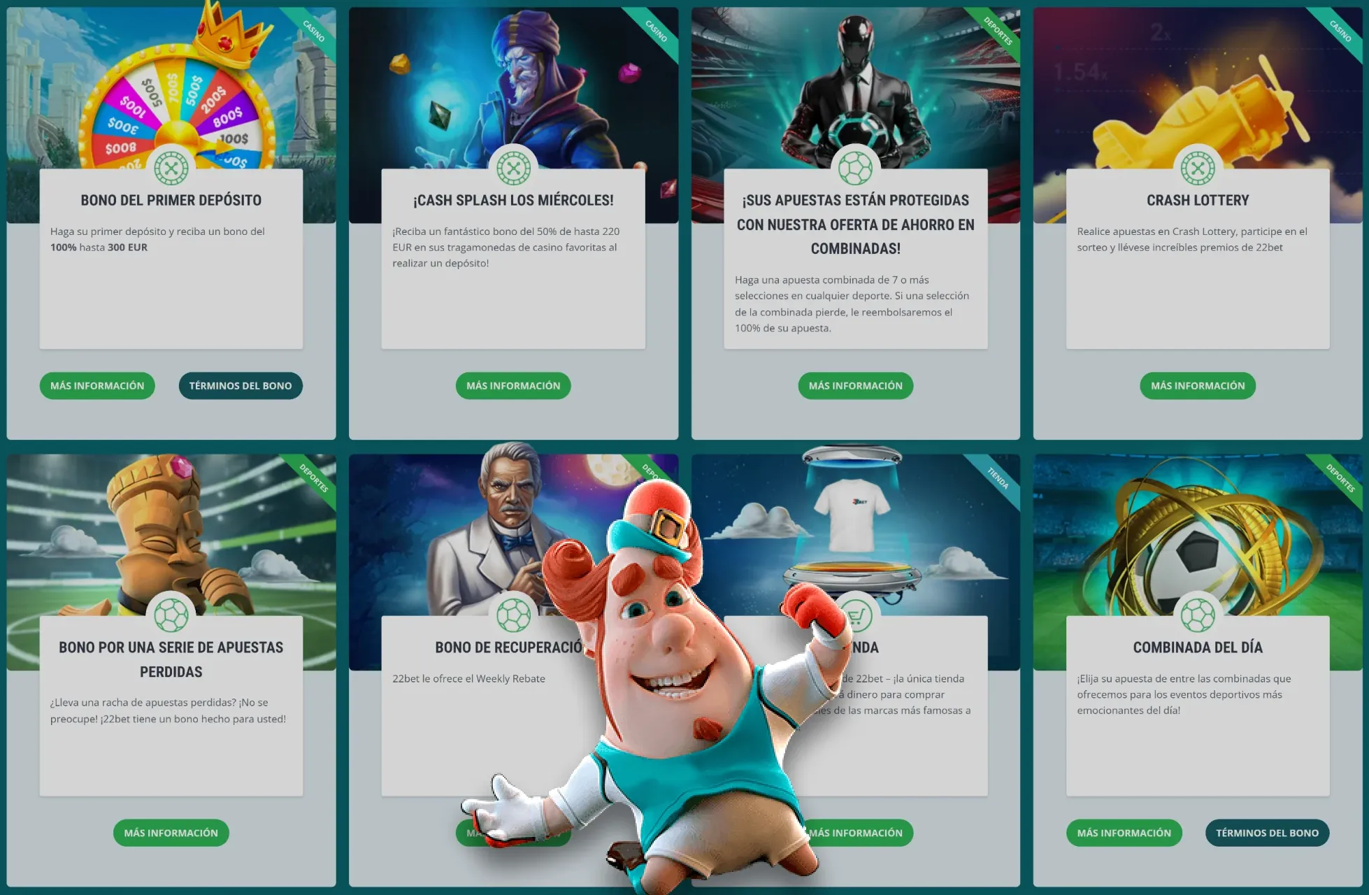 22Bet Bonos y Promociones Disponibles en España