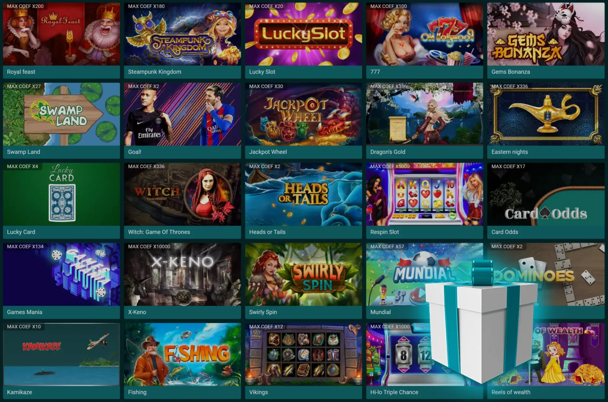 Todos los juegos de casino en 22Bet España